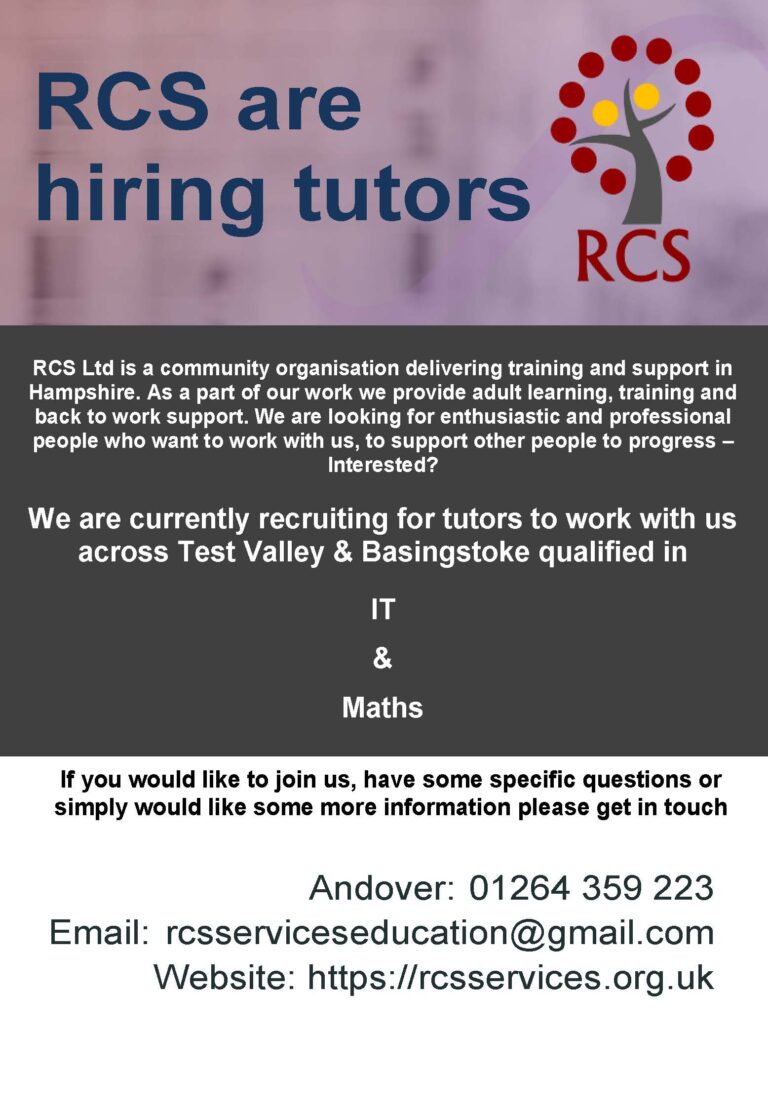 2023 RCS tutor vacancy